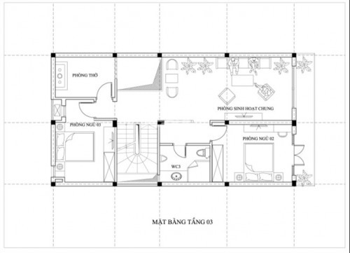 Tư vấn thiết kế nhà ống 3 tầng mặt tiền 7m 3